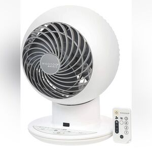 White Portable Fan with Remote Control Woozoo Globe Fan
